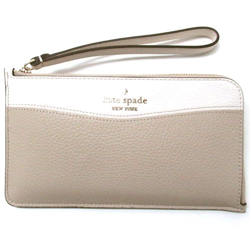 Kate Spade Wallet for Women Lucy Medium L Zip Wristlet, Light sand