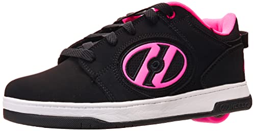 HEELYS Unisex-Child Voyager Tennis Shoe, Black/Pink, 3 Big Kid