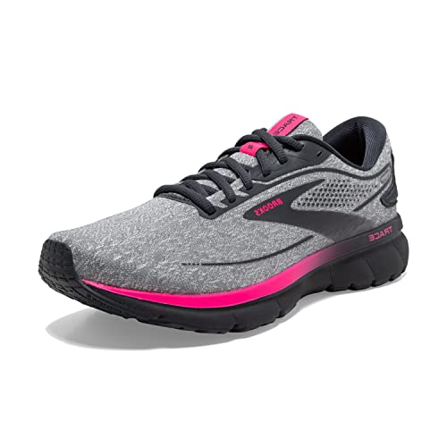 Brooks Women’s Trace 2 Neutral Running Shoe - Oyster/Ebony/Pink - 9 Medium