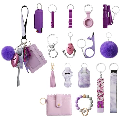 Tasmtto Keychain for Women, Gifts for Woman and Girls (Purple keychain set)