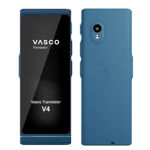 Vasco V4 Language Translator Device | 108 Languages | Free Lifetime Internet in Almost 200 Countries | Cobalt Blue