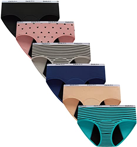 Demifill Teen Girls Period Panties Juniors First Period Starter Underwear Soft Briefs 10-12Years