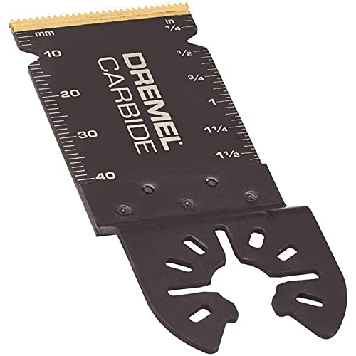 Dremel MM485B 3-Pack Carbide Oscillating Tool Blade Kit, Flush Cut Blades Ideal for Cutting Wood and Metal - Universal Quick- Fit System Fits Bosch, Makita, Milwaukee, and Rockwell , Black