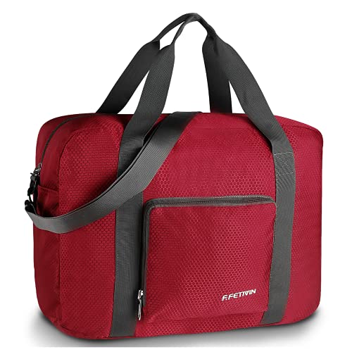 F.FETIVIN Personal item travel bag 18x14x8 for Spirit Airlines Lightweight carry on duffle bag waterproof for Gym,Sports,Vacation