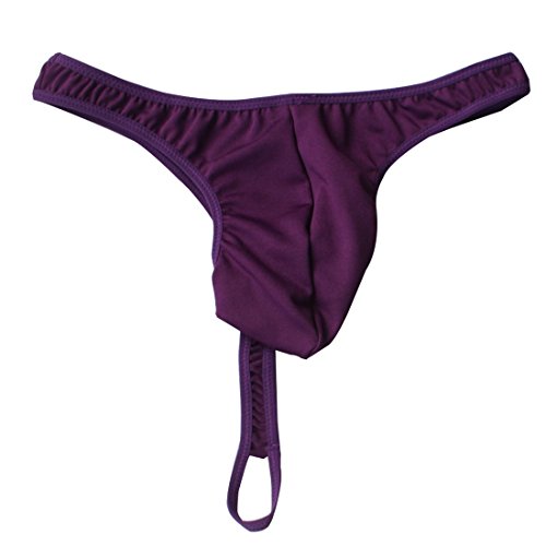 AGJGFM TIAOBU US Mens Strap O ring Thong Brief Underwear Purple