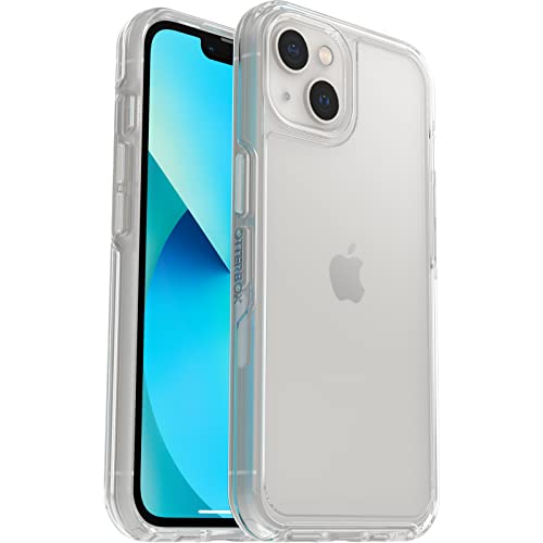 OtterBox iPhone 13 (ONLY) Symmetry Series Case - CLEAR, ultra-sleek, wireless charging compatible, raised edges protect camera & screen