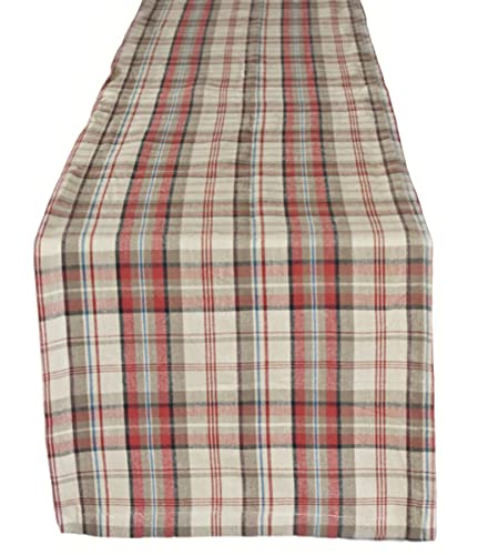 Yourtablecloth Buffalo Plaid Checkered Table Runner - Washable Reusable Table Accent Perfect for Any Occasion Indoors or Outdoors Cabin Plaid 14 x 72