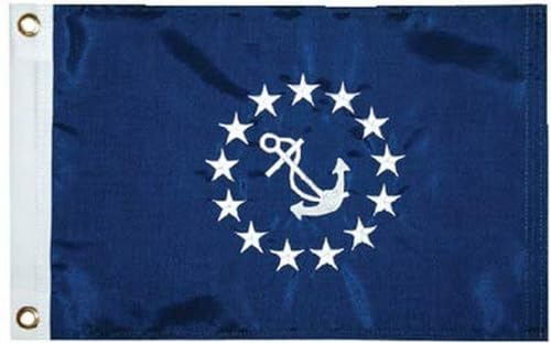 Taylor Made 93076 Nylon Officer Flag, 12' x 18' - Commodore , Blue