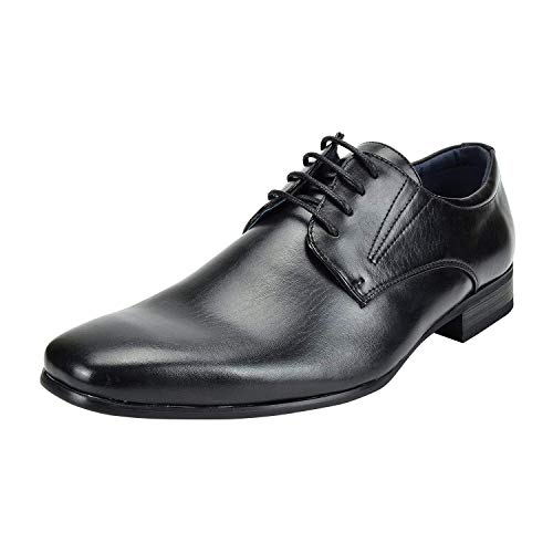 Bruno Marc Men's Gordon-03 Black Classic Modern Formal Oxfords Lace Up Leather Lined Snipe Toe Dress Shoes - 11 M US