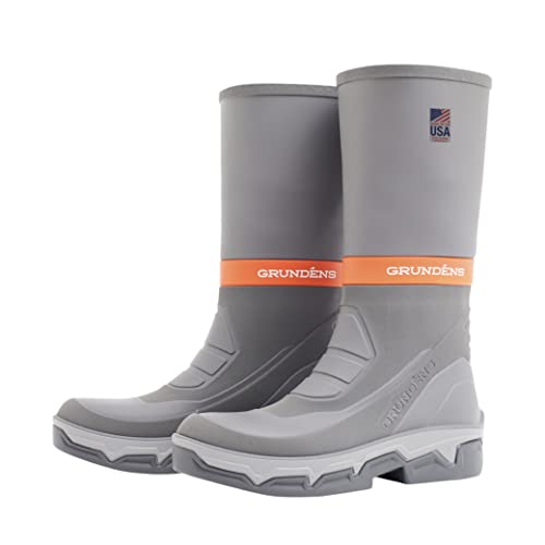 Grundens DECK-BOSS Boot | Durable, Waterproof, Grey, M 10