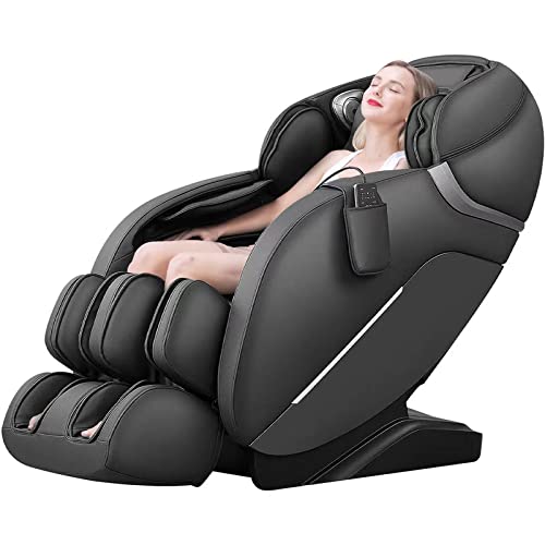 iRest SL Track Massage Chair Recliner, Full Body Massage Chair with Zero Gravity, Airbags, Heating, and Foot Massage (Black)