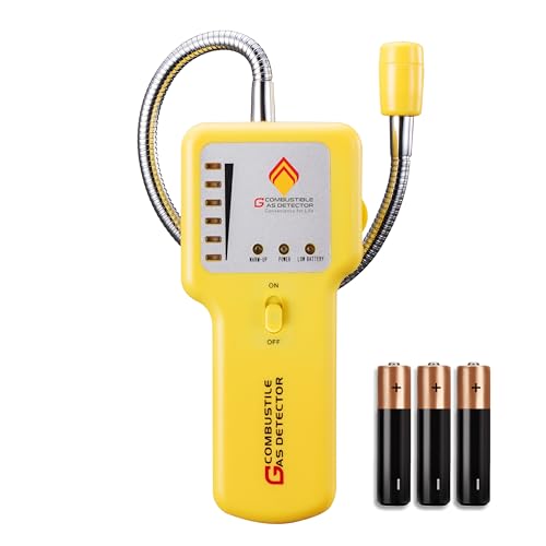 Techamor Y201 Gas Leak Detector, Portable Methane Propane Combustible Natural Gas Leak Sniffer Detector