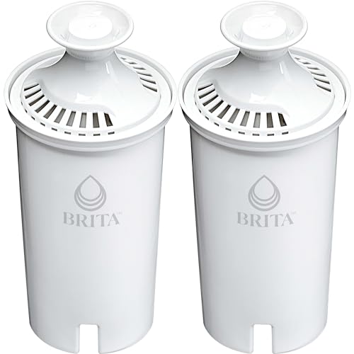 Brita Standard Water Filter, BPA-Free, Replaces 1,800 Plastic Water Bottles a Year, Lasts Two Months or 40 Gallons, Includes 2 Filters, Kitchen Essential