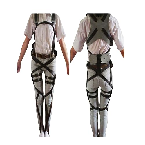 misslate Anime Cosplay Costume Shingeki No Kyojin Recon Corps Mikasa Ackerman Harness Belt Hookshot Cosplay Costume