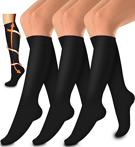 3 Pack Medical Compression Sock-Compression Sock for Women and Men-Best for Running,Nursing,Sports