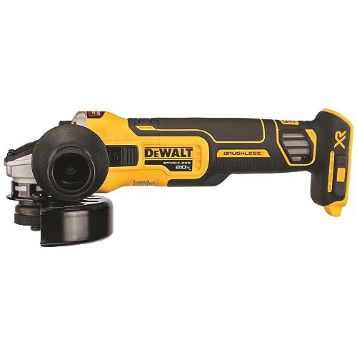 DEWALT 20V MAX* XR Angle Grinder with Kickback Brake, Slide Switch, 4-1/2-Inch, Tool Only (DCG405B)