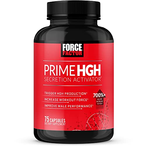 Force Factor Prime HGH Secretion Activator, HGH Supplement for Men with Clinically Studied AlphaSize to Help Trigger HGH Production, Increase Workout Force, and Improve Performance, 75 Capsules