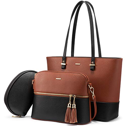 Handbags for Women Shoulder Bags Tote Satchel Hobo 3pcs Purse Set