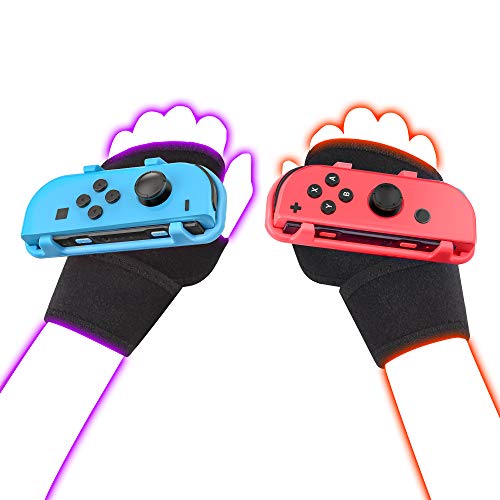 Leyu Smart Wrist Strap for Switch Just Dance 2024 2023 2022 2021 2020 2019 Boxing Design (Free The Hands,Dance Freely with Rhythm) RedBlue