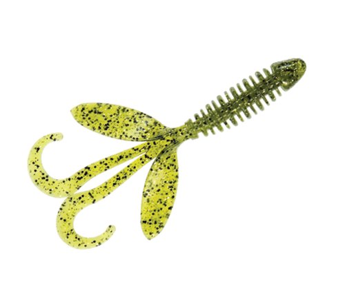 Yum F2 4.5-Inch Wooly Hawgtail Fishing Lure, Watermelon Gold Flake