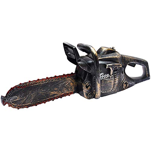 16' Bloody Rusty Electric Chainsaw - Battery Operated Chainsaw Massacre Role Play Accessory with Motion & Sound Effects for Halloween Cosplay Prop, Decorations