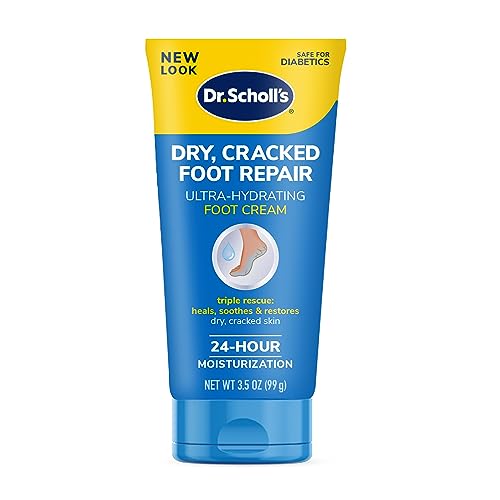 Dr Scholl's Dry, Cracked Foot Repair Ultra-Hydrating Foot Cream 3.5 oz, Lotion with 25% Urea for Dry Cracked Feet, Heals and Moisturizes for Healthy Feet