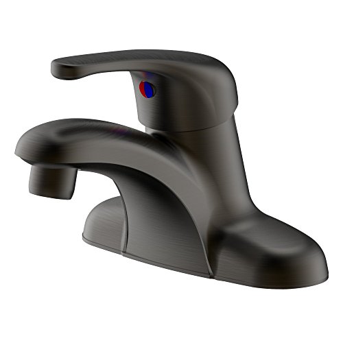 ENZO RODI 4 inch Bathroom Faucets Centerset Oil Rubbed Bronze，Single Handle Bathroom Sink Faucet for 3 Hole Center Set Vanity Without Drain Assembly