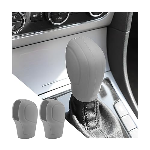 AICEL 2 Pcs Car Gear Shift Knob Cover, Elastic Silicone Car Automatic Shift Protector Cover, Universal Anti-Slip Auto Knob Gear Stick Protector for Men Women, Vehicle Accessories
