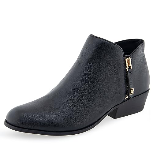 Aerosoles Women's COLLAROY Ankle Boot, Black Leather, 10.5 Wide