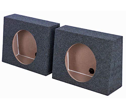 QPower QTW10 Single 10' Sealed Car Audio Subwoofer Sub Box Enclosures (2 Pack)
