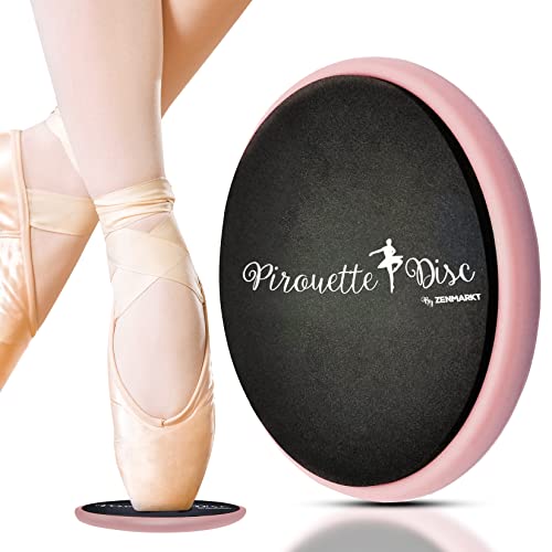 Ballet Pirouette Disc for Dancers - Portable Turn Disc for Dancing on Releve, Gymnastics and Ice Skaters - for Better Pirouette Technique, Releve, Turns and Dance Spinning (Pink)