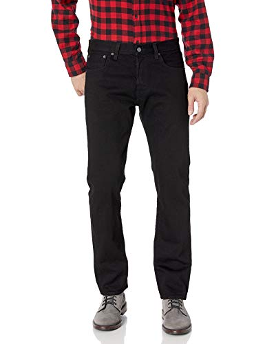 Levi's Men's 501 Original Fit Jeans (Also Available in Big & Tall), Polished Black (Waterless), 34W x 36L