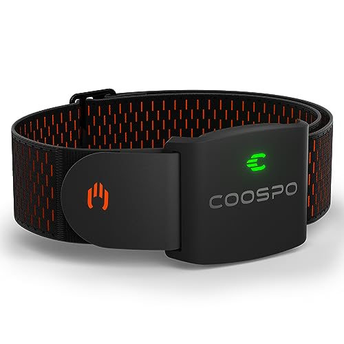 COOSPO HW9 Bluetooth 5.0 ANT+ Heart Rate Monitor Armband with HR Zones/Calories Burned, Optical HRM Sensor for Fitness Training/Cycling/Running,Compatible with Peloton,Zwift,DDP Yoga,Wahoo