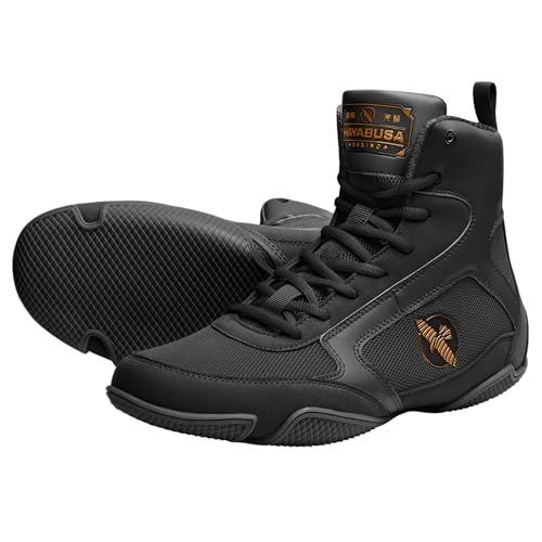 Hayabusa Pro Boxing Shoes for Men & Women - Black, 9