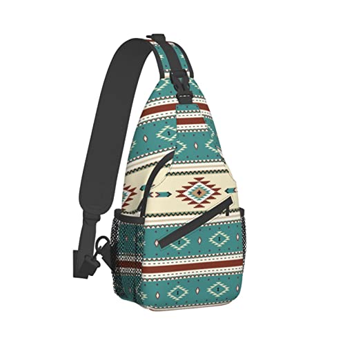 YANGDADA Native Indian Western Tribal Sling Bag Crossbody Backpack Sling Backpack Shoulder Bag Casual Daypacks for Women Men Cycling Hiking Travel
