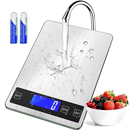 'Cooking Master' Food Scale,22lb Digital Food Kitchen Scale Weight Multifunction Scale Measures in Grams and Ounces for Cooking Baking,1g/0.1oz Precise Graduation,Stainless Steel and Tempered Glass