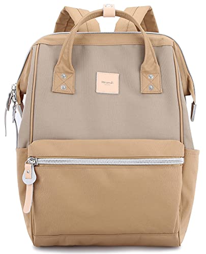 himawari Laptop Backpack for Women&Men Travel Backpack With USB Charging Port Large Business Bag Water Resistant College Bag Computer Bag Doctor Bag (1881-Camel/Khaki, Regular)