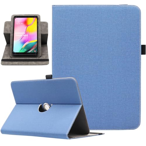 Universal 7 8 Inch Android Tablet Case, Nannxiebky 360 Degree Rotating Multi-Angle Viewing Stand Wallet Tablet Case Cover for 7 8 inch and All 7' - 8.5' Tablet, Darkblue