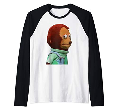 Solo Awkward Look Monkey Puppet Meme Raglan Baseball Tee
