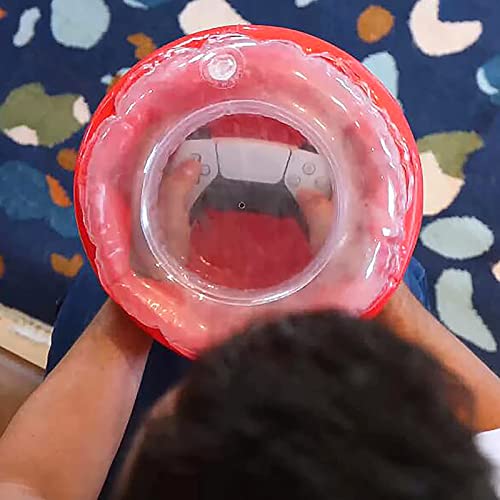 Rage Quit Protector, 360° Inflatable Contraption Protects Controllers from Impact,Clear Inflatable Rage Controller Protector for Gaming Controllers from Gamer Rage (Red)