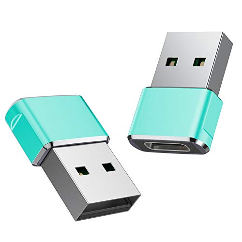 Basesailor USB to USB C Adapter 2 Pack,Type C Female to A Male Cable Connector for Apple iWatch Watch Series 7 SE,iPhone 11 12 13 Pro Max,Airpods,iPad 8 8th 9 9th Air 4th 5th Mini 6th Generation Gen