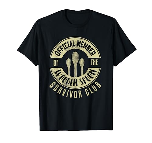 Funny Retro Vintage Wooden Spoon Survivor T-Shirt