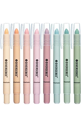 DIVERSEBEE Bible Highlighters and Pens No Bleed, 8 Pack Assorted Colors Gel Highlighters Set, Cute Bible Markers Study Journaling School Supplies & Accessories (Pastel)