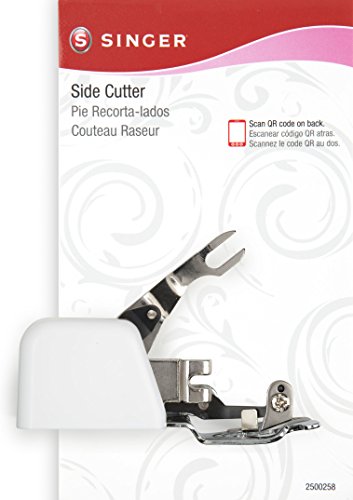 SINGER | Side Cutter Attachment Presser Foot, Simutaneously Trims & Hems Edges, Zig-Zag or Overstitch - Sewing Made Easy,White