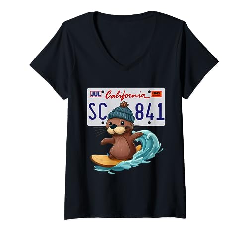 Santa Cruz Sea Otter '841' V-Neck T-Shirt