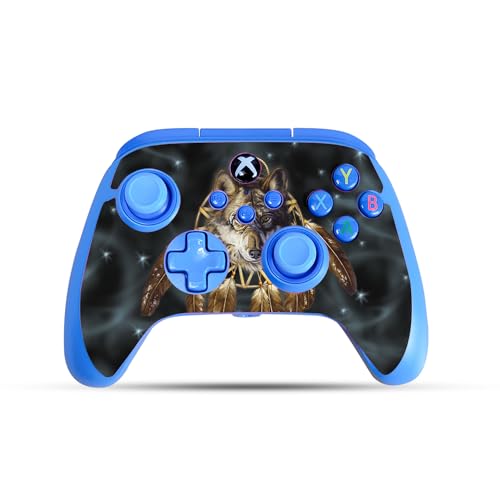 Gaming Skin Compatible with PowerA Xbox Series X|S Enhanced Wired Controller - Wolf Dreams - Premium 3M Vinyl Protective Wrap Decal Cover - Easy to Apply | Crafted in The USA by MightySkins
