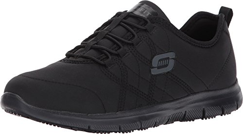Skechers Women's Ghenter Srelt Work Shoe, Black, 9.5 M US