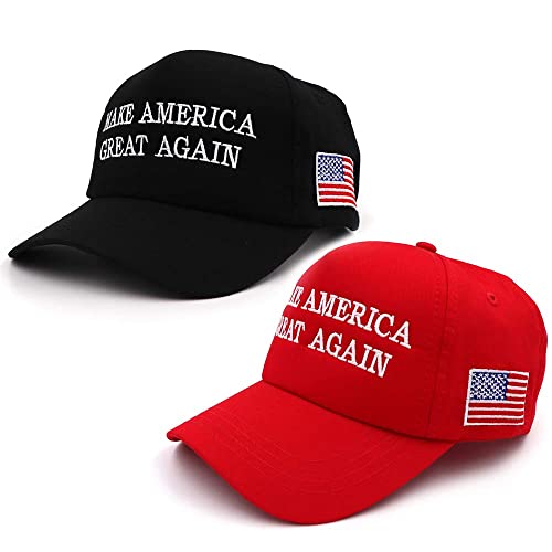 Puoyis MAGA Hat Make America Great Again Hat, Keep America Great Hat, Trump 2024 KAG Hat Baseball Cap with USA Flag Black