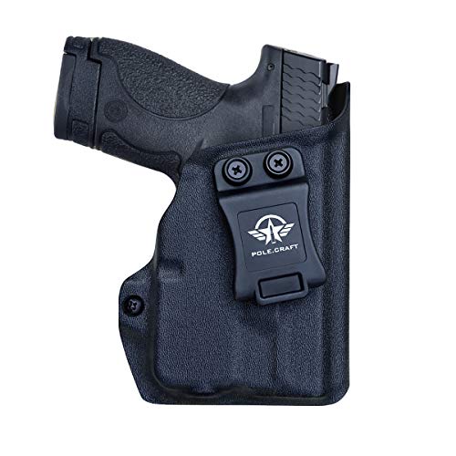 POLE.CRAFT M&P Shield 40 Holster with TLR-6 Light Laser for Smith & Wesson M&P Shield 9mm/.40 w/TLR-6 - Inside Waistband Holster (Black, Right Hand)