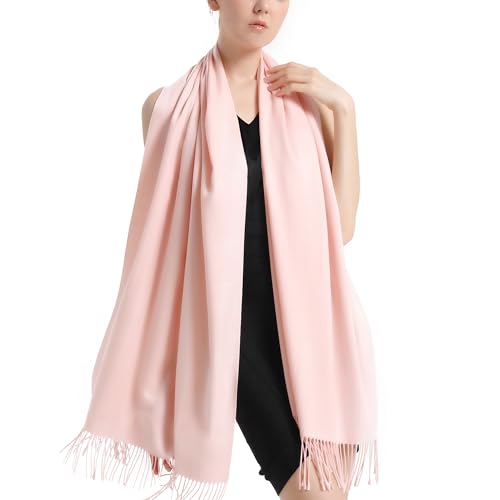 vimate Pashmina Shawls and Wraps, Pink Pashmina Scarves for Wedding Evening Dresses (Pink)